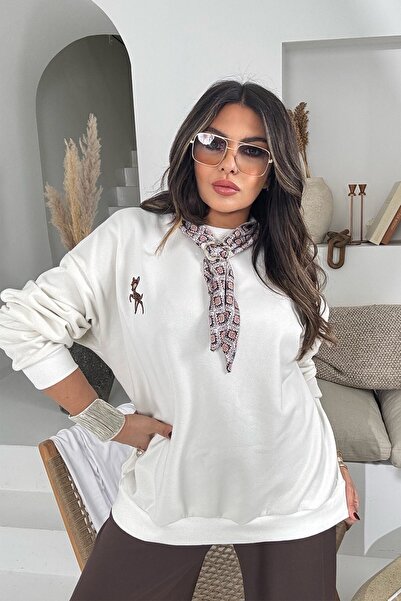 Sohotique By P Φούτερ μοντέλο Twst με λεπτομέρεια σάλι στο λαιμό, εκρού