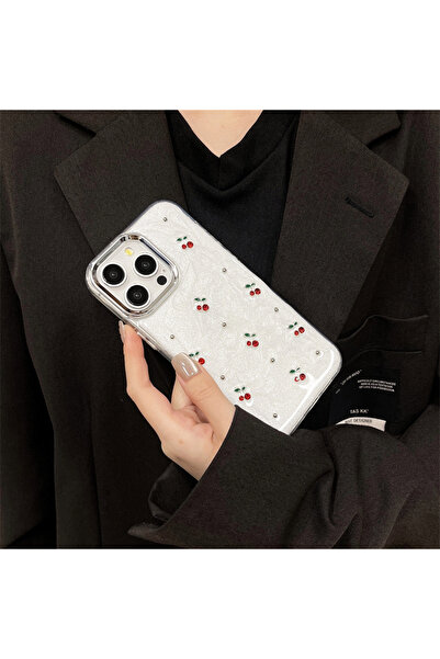 OSG iPhone 16 Pro Max Uyumlu 3 Boyutlu Kirazlı Premium Kamera Koruma Çerçevel...