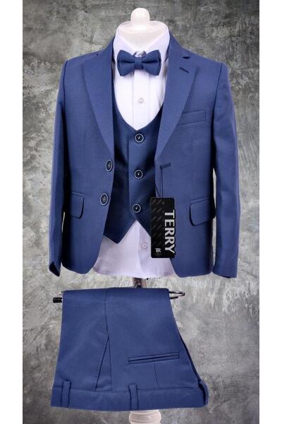 RAPAPA Children's Groom Suit – 5 Pieces (Jacket, Vest, Shirt, Bow Tie, Pants) 5402-5421