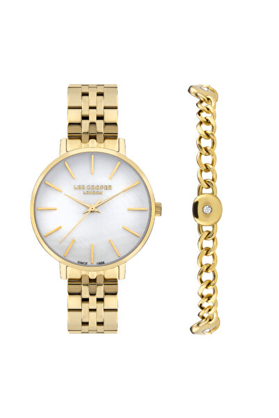 Lee Cooper Women's Analog White Mop Dial Watch - LC07857.120