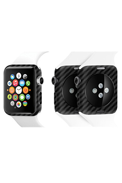 Papscover Apple Watch Kaplama Siyah Karbon Fiber