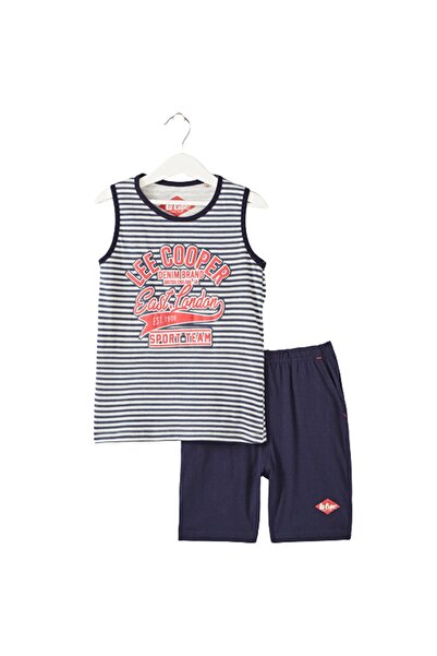 Lee Cooper Children's pajamas, gray, with side pockets, 100% cotton,