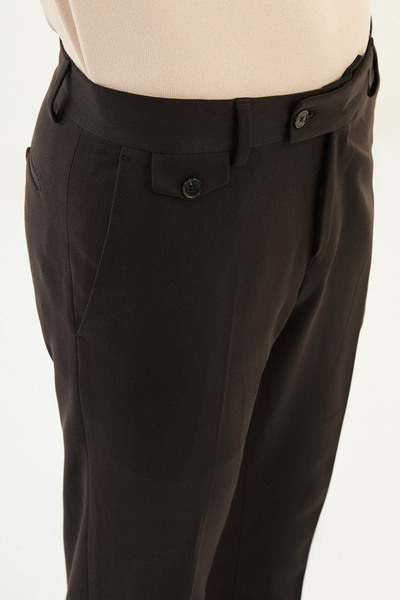 Mcr Straight Super Slim Fit Pocket Detailed Men's Trousers Brown - 38340.25K