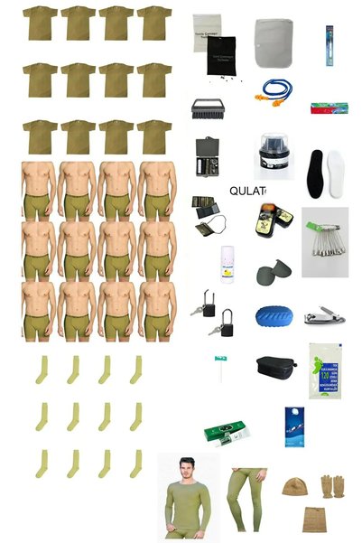QULAT 12'Lİ KIŞLIK Askerlik Seti Bedelli Acemi Temel Asker Malzeme Ekonomik Paket