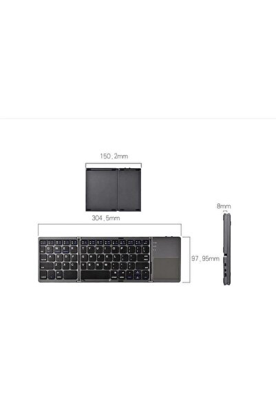 OEM Foldable Wireless Ergonomic Keyboard with Touchpad