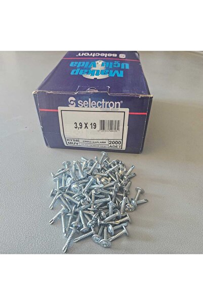Selectron 3.9X19 RYSB MUV Yıldız Pul Başlı Matkap Uçlu Vida 2000 Adet