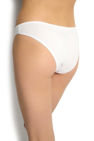 Jiber Chiloți slip din țesătură modal albă pentru femei, pachet de 3 622