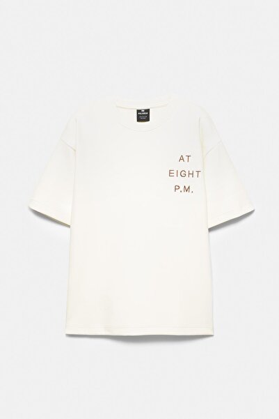 Pull & Bear Short sleeve sweatshirt with graphic