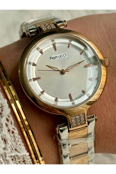 Ferrucci Silver and Rosegold Color Women's Watch