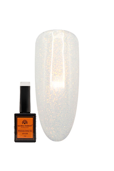 global fashion طلاء أظافر جل لامع ميلك شيك 8 مل - جل لامع متغير اللون يدوم طو...