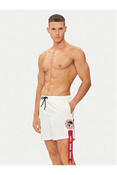 Aeronautica Militare Ανδρικό σορτς μαγιό 241BW219CT2967 Εκρού