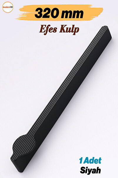 Badem10 Mâner din metal negru Efes 320 mm 32 cm Mobilier modern Mâner pentru ușă dulap dulap Mâner dulap bucătărie