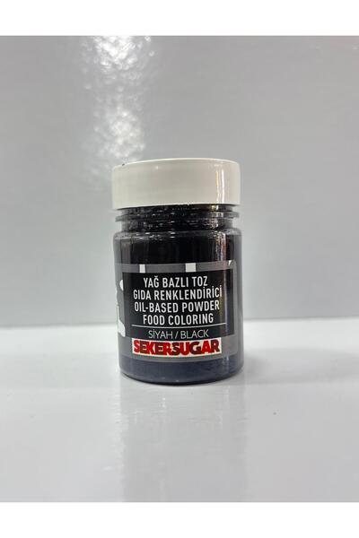 ŞEKER & SUGAR SİYAH YAĞ BAZLI TOZ Gıda Boyası (7gr)