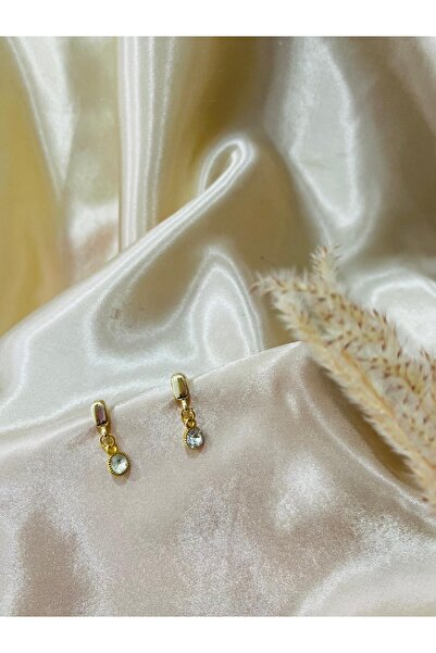 Lalezar İnci taneli sallantılı gold küpe