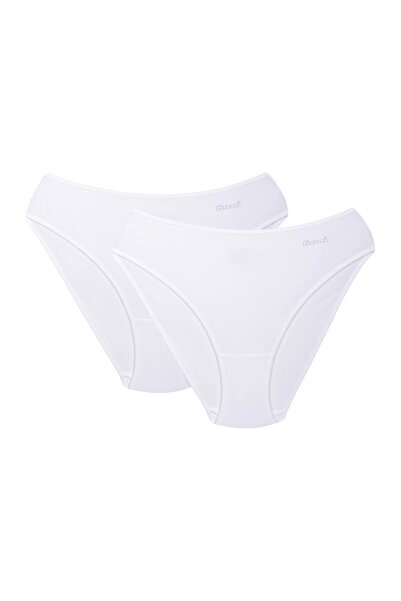 buHillco Kom Basic White Women's Slip Panties 2-Pack