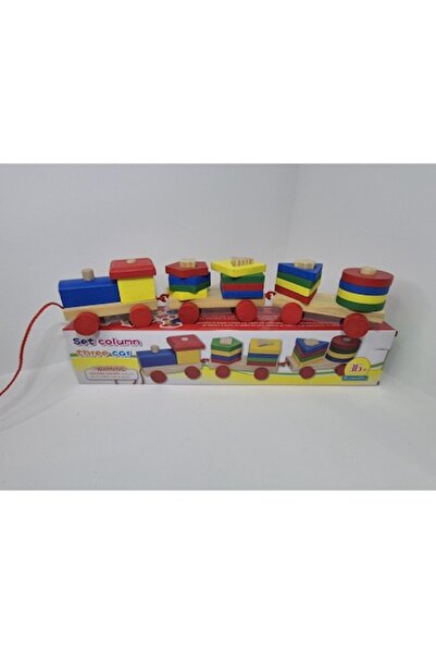 OEM Trenuleț de sortare din lemn, Montessori, forme geometrice