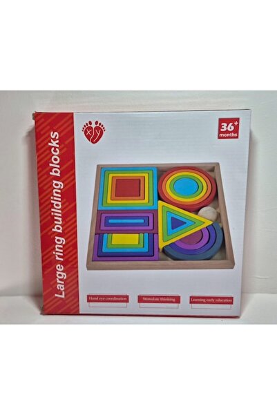 OEM Montessori Wooden Construction Game, Rainbow Type, 6 in 1