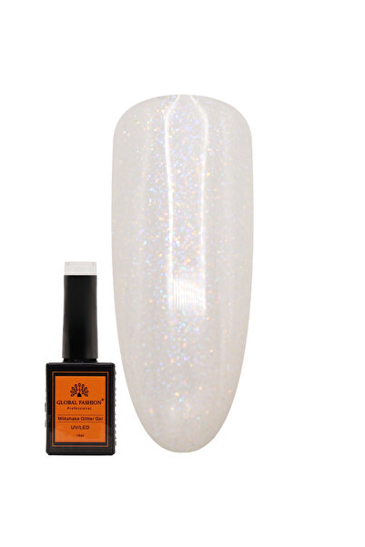 global fashion طلاء أظافر جل لامع ميلك شيك 8 مل - جل لامع متغير اللون يدوم طو...