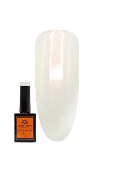 global fashion Milkshake Glitter Gel Nail Polish 8ml – UV/LED Soak-Off Sparkl...