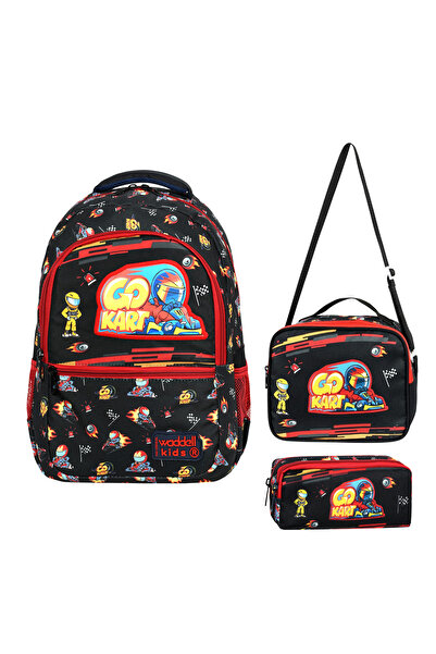 VESSARA Licensed Children's Primary School Backpack, Lunchbox and Pen Holder