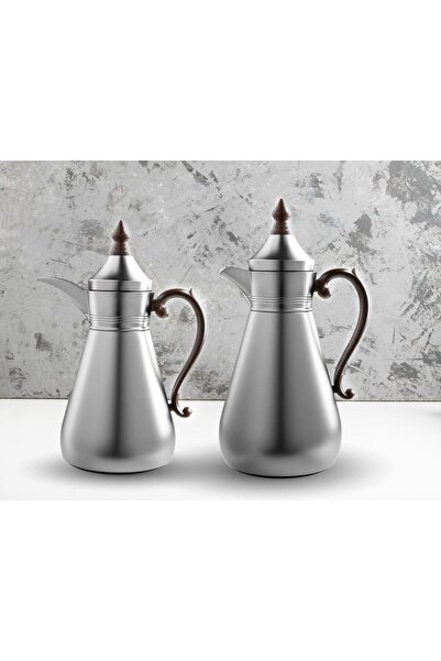 TOHFAT-AL MAIDAH طقم ترامس أصيلة فاخرة حافظ للحرارة لمدة 18 ساعة السعة الشاهي 1 لتر و القهوة 0.75 ملي