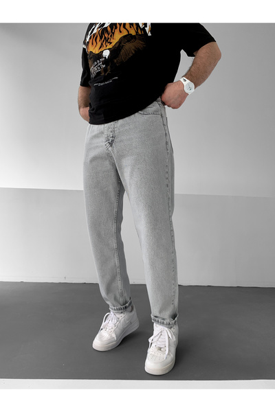 NO1 KONSEPT Gray Basic Boyfriend Jeans