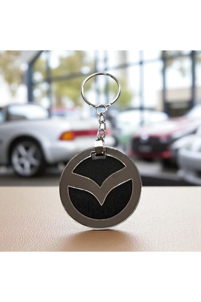 Pemina ميدالية مفاتيح سيارة مازدا من الخشب المضغوط متوسط الكثافة بسماكة 3 مم مع تفاصيل من البليكسي