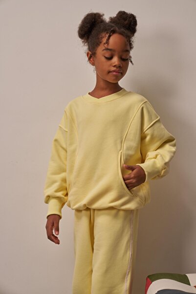Oh La La Koala For Little Ones Sarı Hidden Pocket Unisex Eşofman Takım