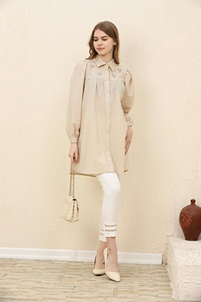 nutika Stone Embroidered Shirt Tunic