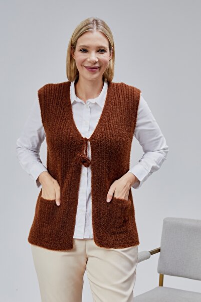 Jinx Wear Fashion Жіночий светр середнього віку та старше з V-подібним вирізом, кишенями та блискітками, в'язаний з вовни, маминий трикотажний жилет