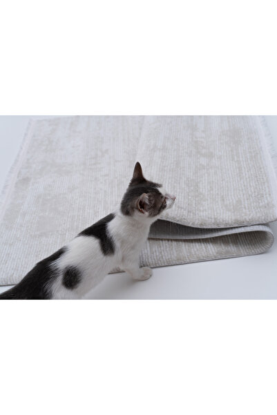 SERINA HOME Carpet Modern Bamboo, White, For Hallway, Living Room, Bedroom 125x200 cm