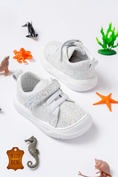 lina step Genuine Leather Baby Girl First Step Shoes with Orthopedic Sole Stitched