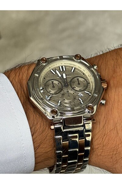 Ferrucci Silver and Bronze Color White Dial Men's Watch with Date