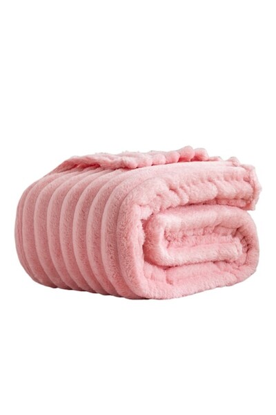 VisLarsc Patura pufoasa, VisLarsc, Microfibra, 200x230cm, Roz