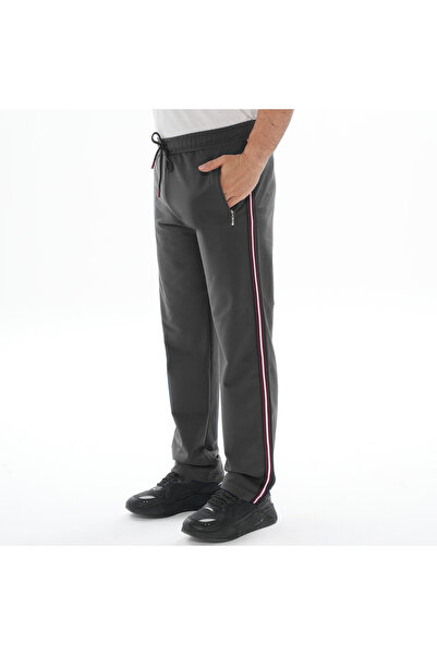 ASN concept Men's Anthracite Color Sweatpants with Side Stripes (with Large Size Option)