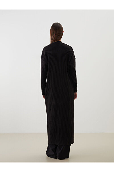 LC Waikiki LCW Modest Siyah Şal Yaka Kadın Triko Hırka W5BF15Z8