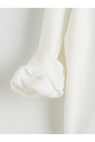 LC Waikiki Peak New Season Crew Neck Bow Printed Girls' Sweatshirt