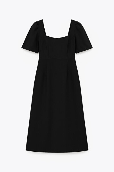 Touché Privé OMUZ BÜZGÜLÜ KISA KOLLU ELBİSE