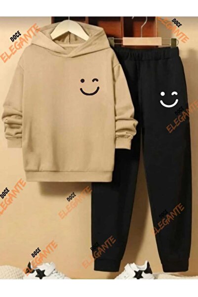 DOCE ELEGANTE EMOJİ BASKILI EŞOFMAN TAKIMI