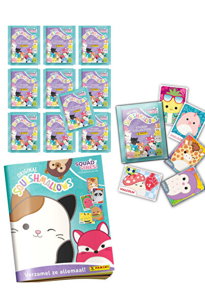 Next Plus Album de colecție de autocolante Squishmallows Panini licențiat + 1...