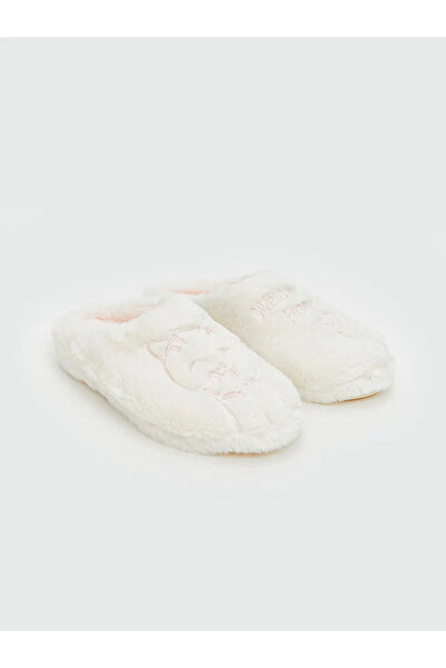 LC Waikiki Lcw Stepsekru Animal Embroidered Plush Girls' House Slippers