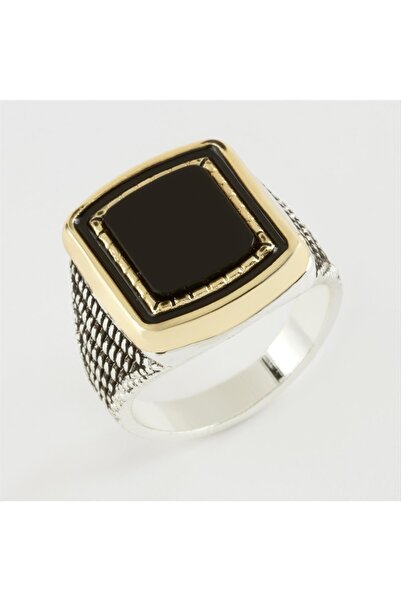 OSENSE خاتم رجالي معدني مربع