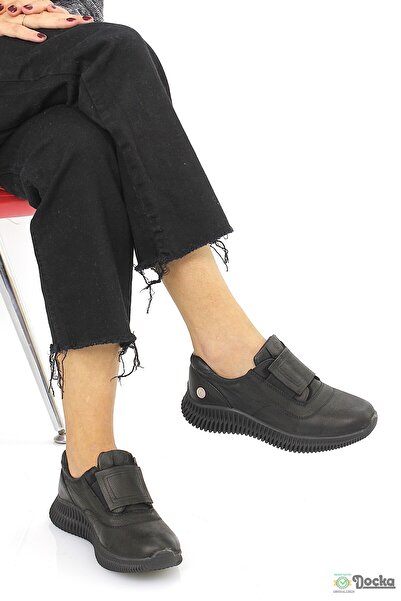 Mammamia Kadın Spor Tarz Ortopedik Hakiki Deri Bağcıksız Kışlık Ayakkabı M26/...