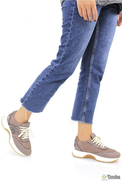 Mammamia Kadın Spor Tarz Günlük Hakiki Deri Ortopedik Ayakkabı M26/KA7235