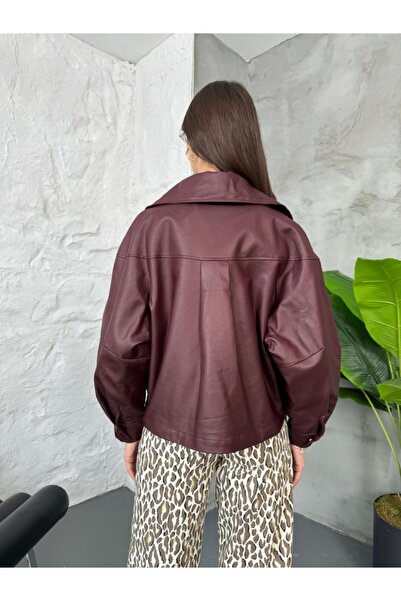 Elif Özbey Butik Plum Premium Front Zipper Jacket