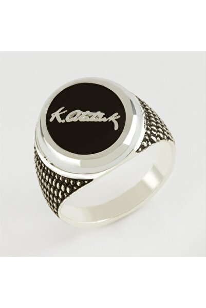 Marsilyan خاتم رجالي معدني بتوقيع مصطفى كمال أتاتورك