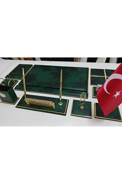 Yeşilsümen YEŞİL VE GOLD 3 KADEMELİ KİŞİYE ÖZEL İSİMLİKLİ LÜKS TASARIM SÜMEN VE MAKAM TAKIMI