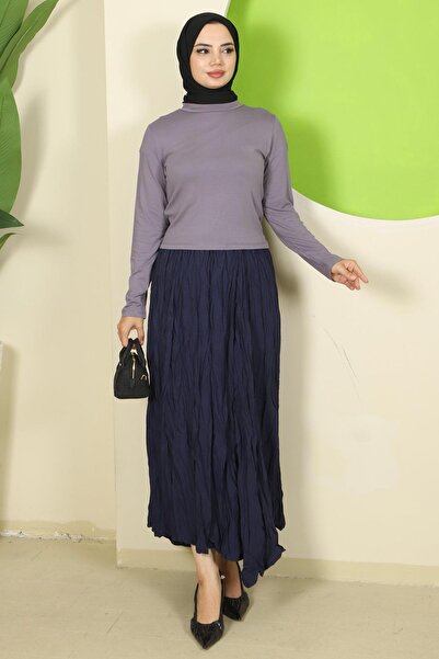 hafsamina Crew Neck Bodysuit Gray Hm2822