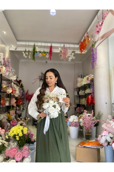 Z&B FLOWERS Gelin Buketi Nikah Çiçeği El Buketi Şakayık Buket