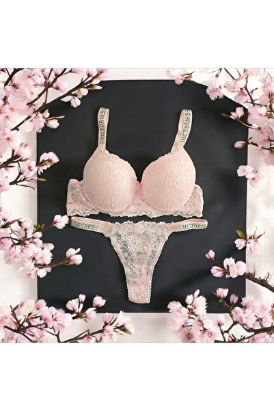 Pink Cadillac Taş detaylı Dantelli Sütyen Takımı